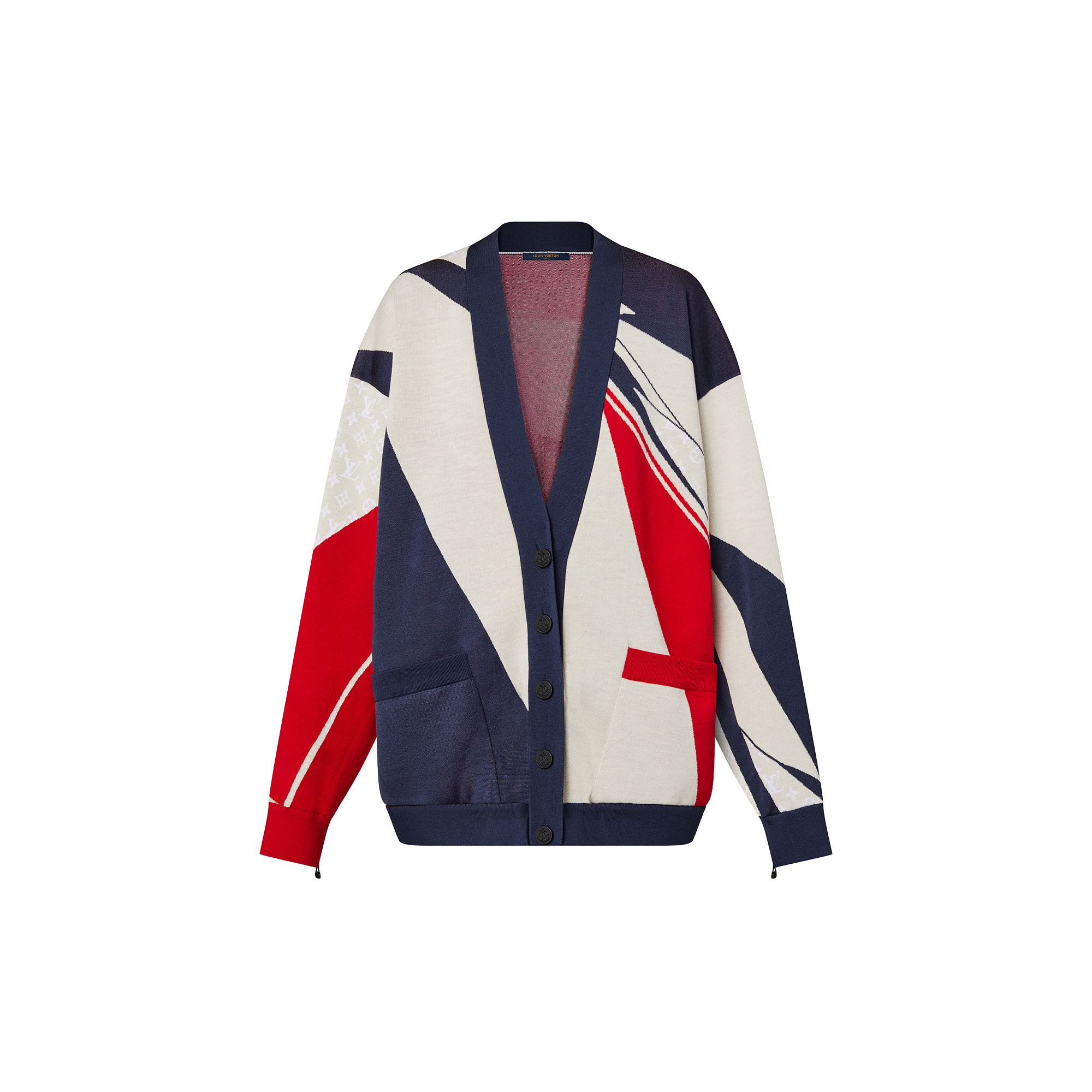 Graphic Nautical Knit Cardigan - 1