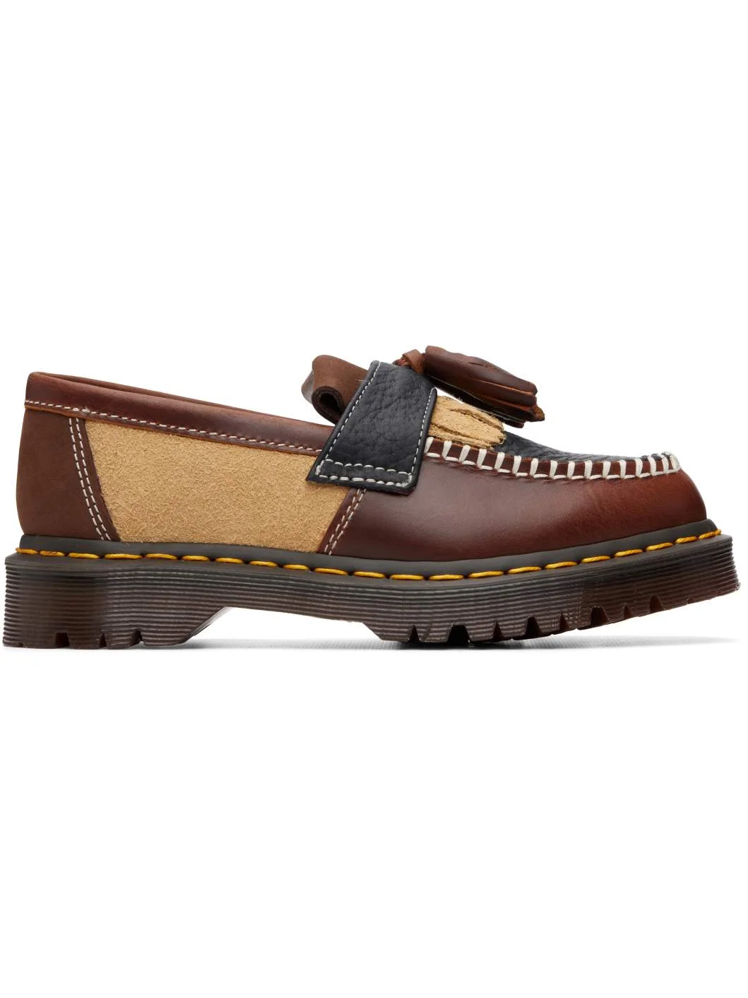 Brown & Beige Adrian PWRK Tassel Loafers - 1