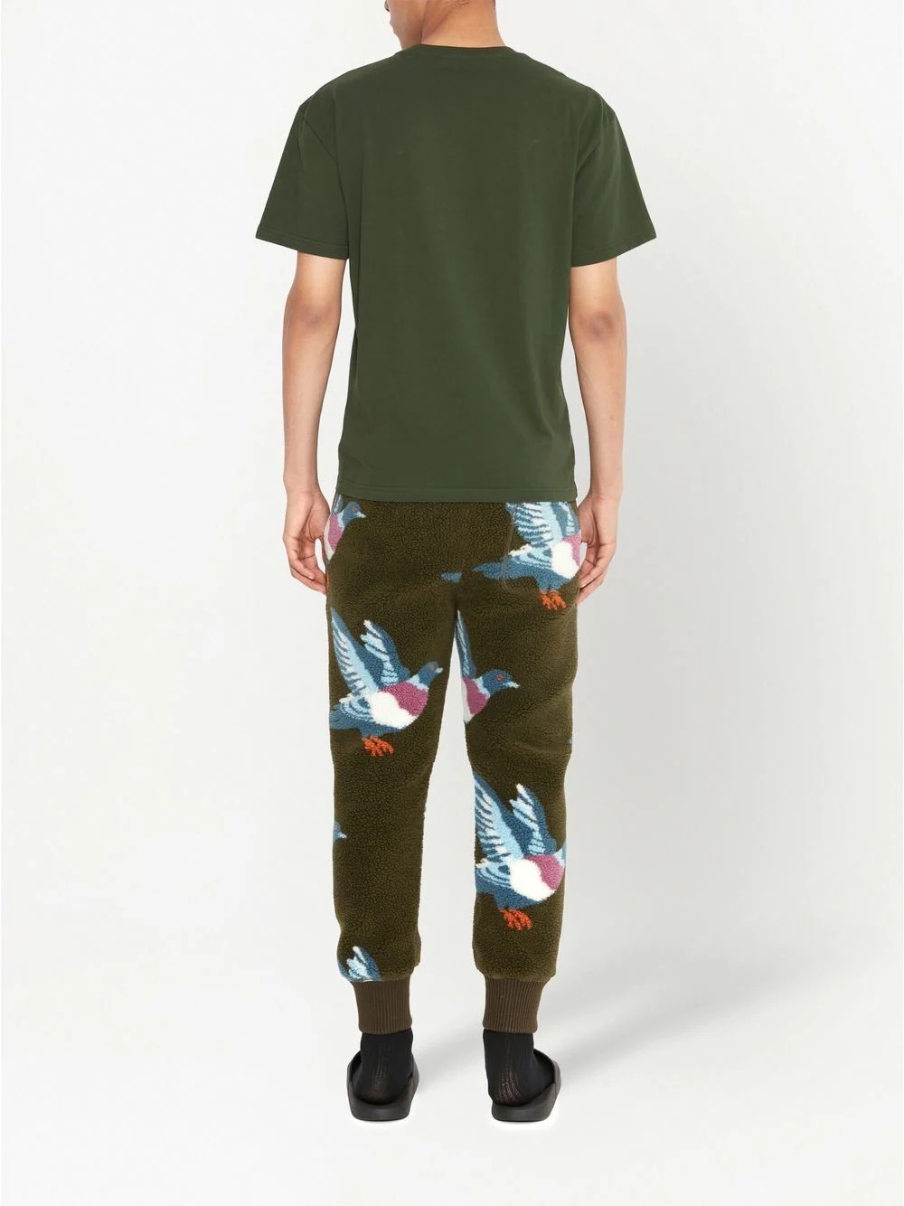 graphic-print fleece track pants - 4