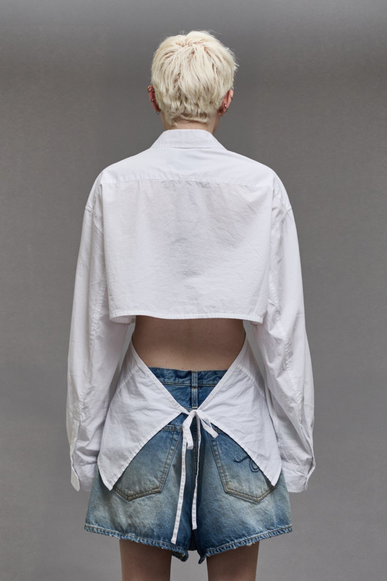 OPEN BACK SHIRT - WHITE - 2