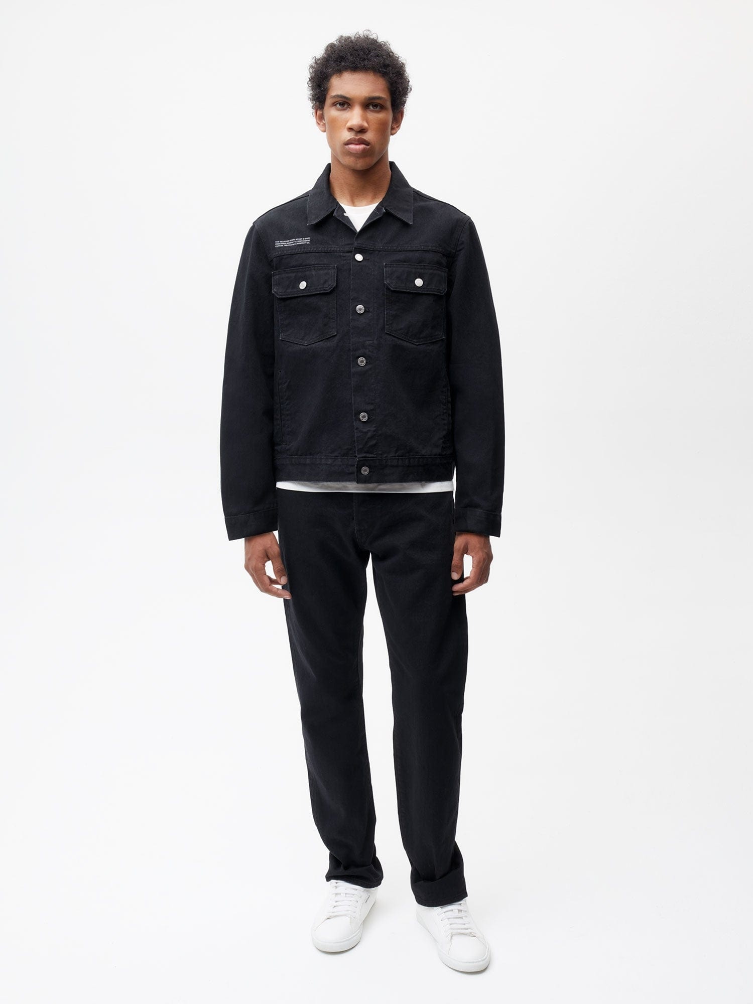 Mens Nettle Denim Jacket - Black - 4