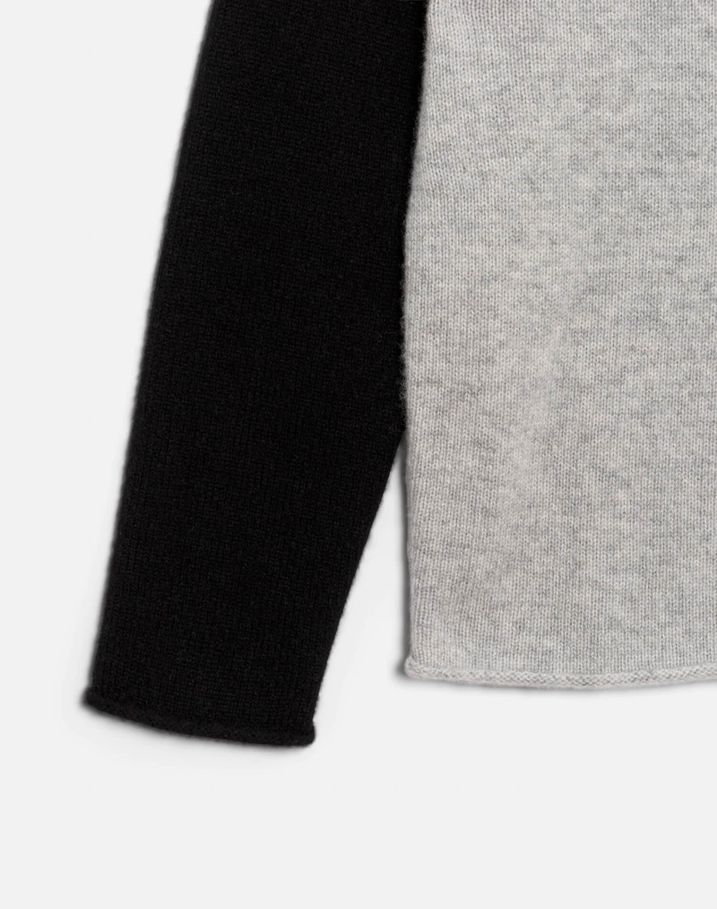 Shrunken Baseball Raglan - Light Heather Grey/Black 4