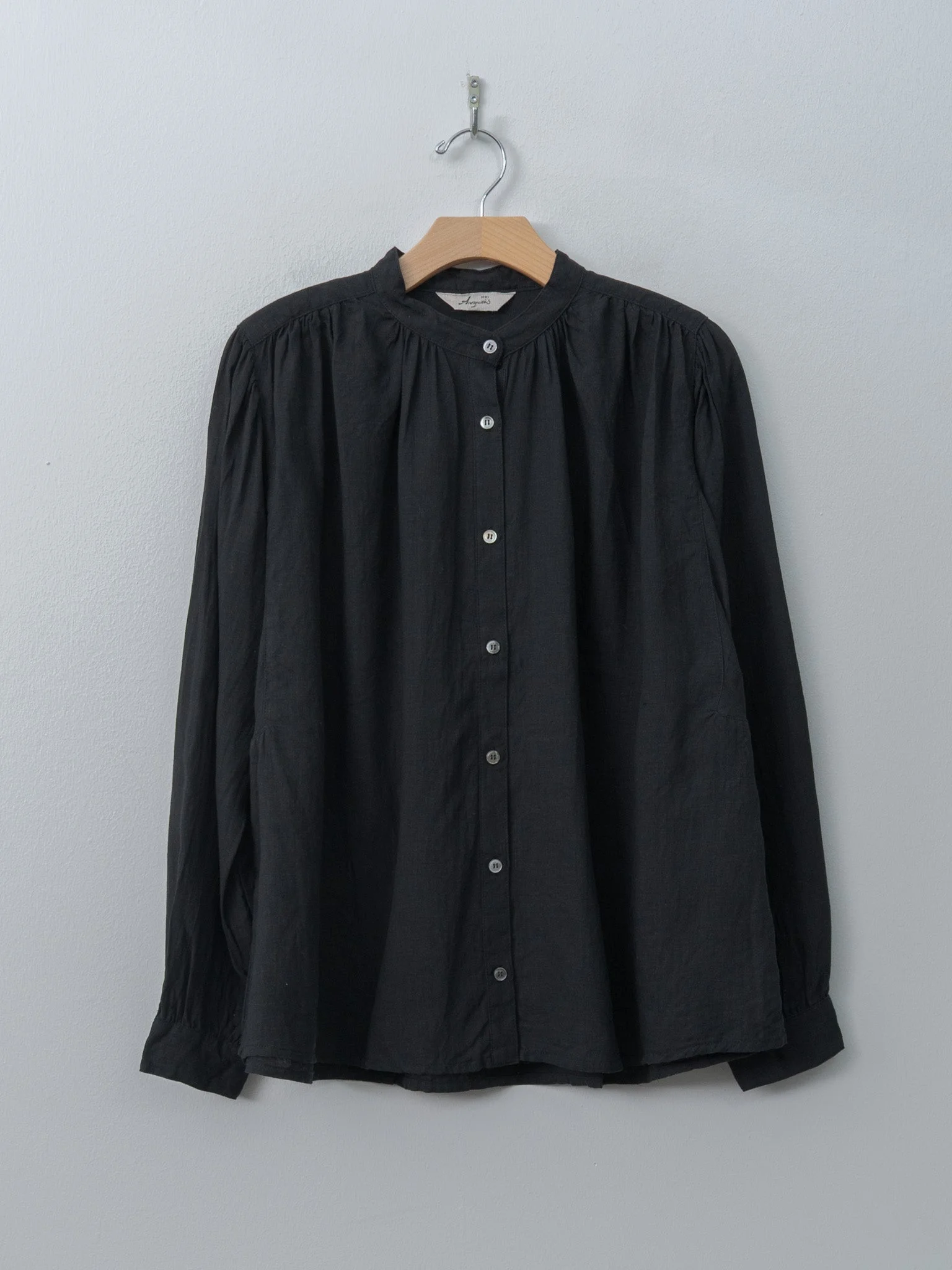 French Linen Shirt - Black - 1