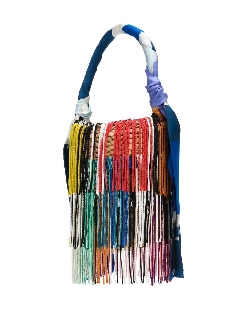 tassel scarf bucket bag - 3