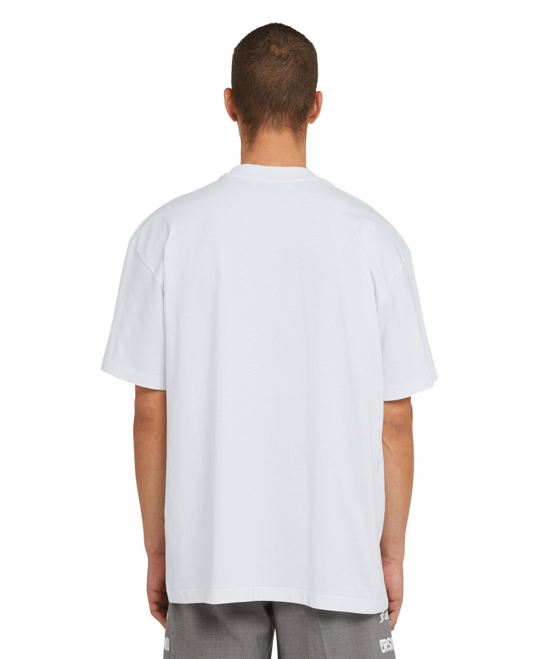 Cotton crew neck cotton t-shirt with MSGM logo 3