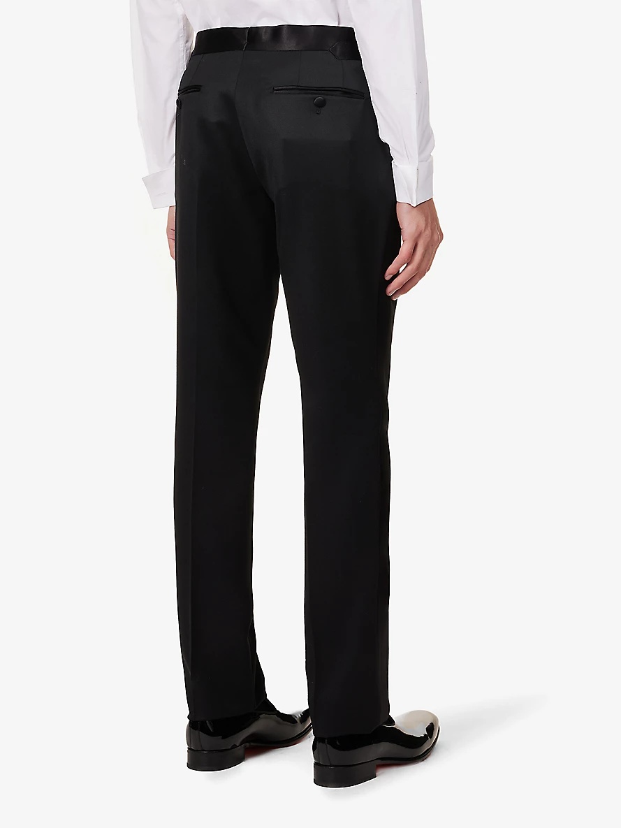 Shelton straight-leg high-rise wool-blend trousers - 4