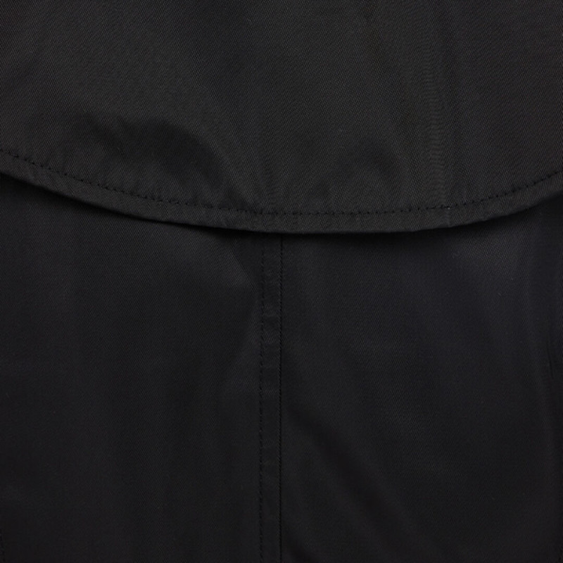 Black Trench Coat With Mirror Snake Monogram 5