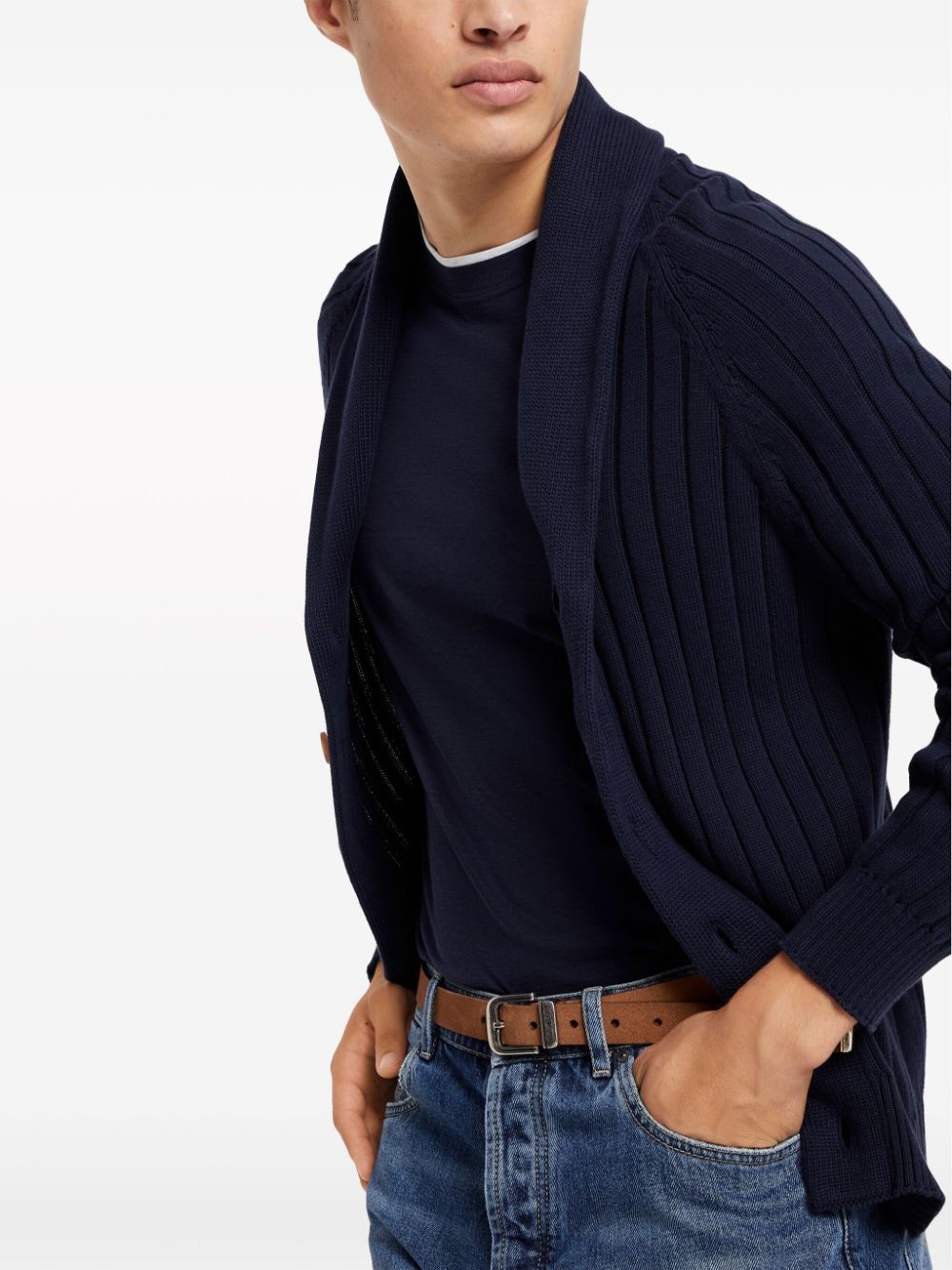 layered-design silk-blend T-shirt - 6