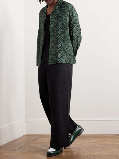 WACKO MARIA + Tim Lehi Convertible-Collar Leopard-Print Woven Shirt outlook