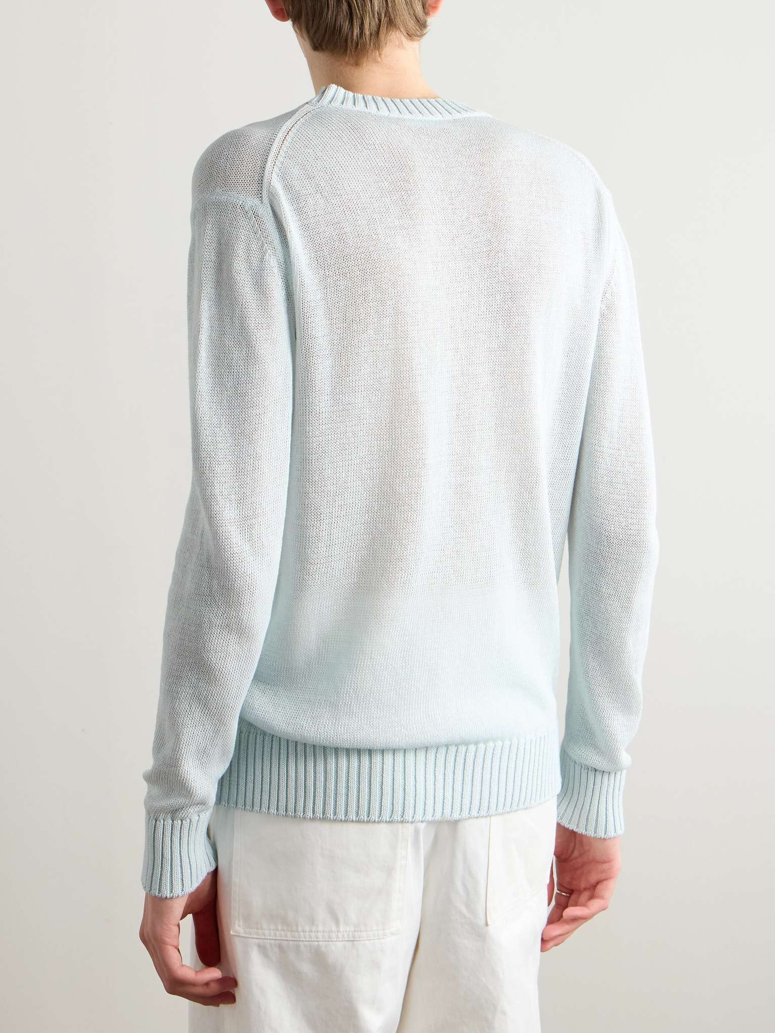 Logo-Embroidered Cotton Sweater - 3