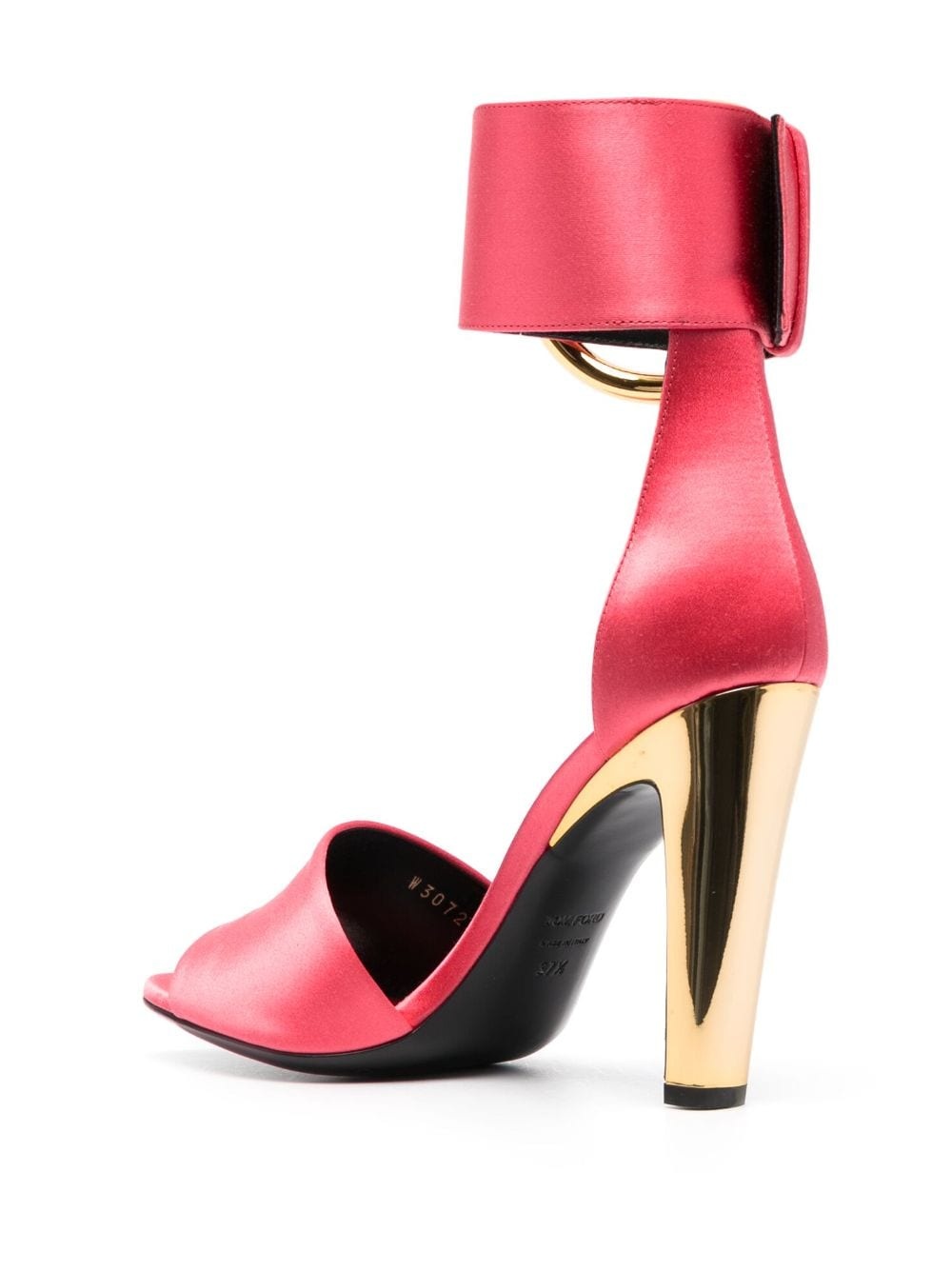 buckled satin 105mm sandals - 3