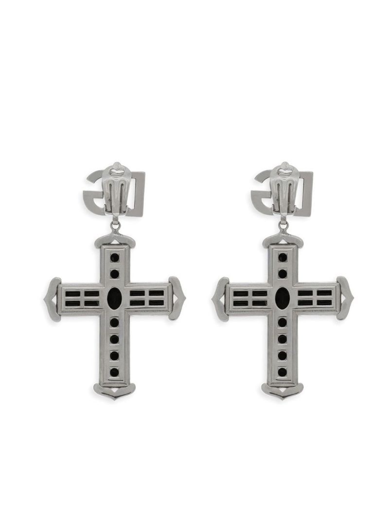 DG cross pendant earrings - 3