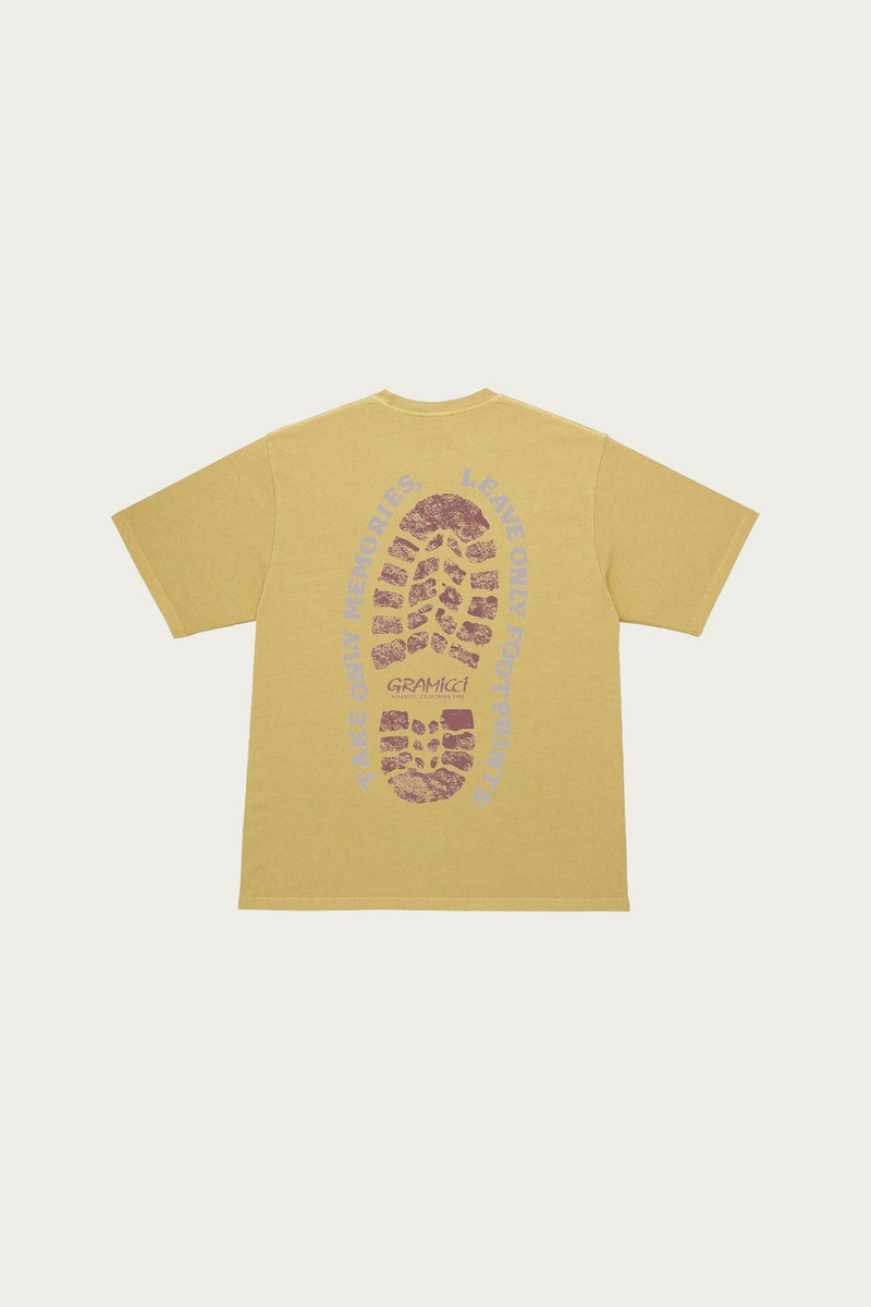 GRAMICCI Footprints Tee Pigment Dyed - Sulphur outlook