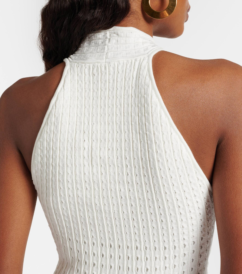 eyelet-knit mini dress 6