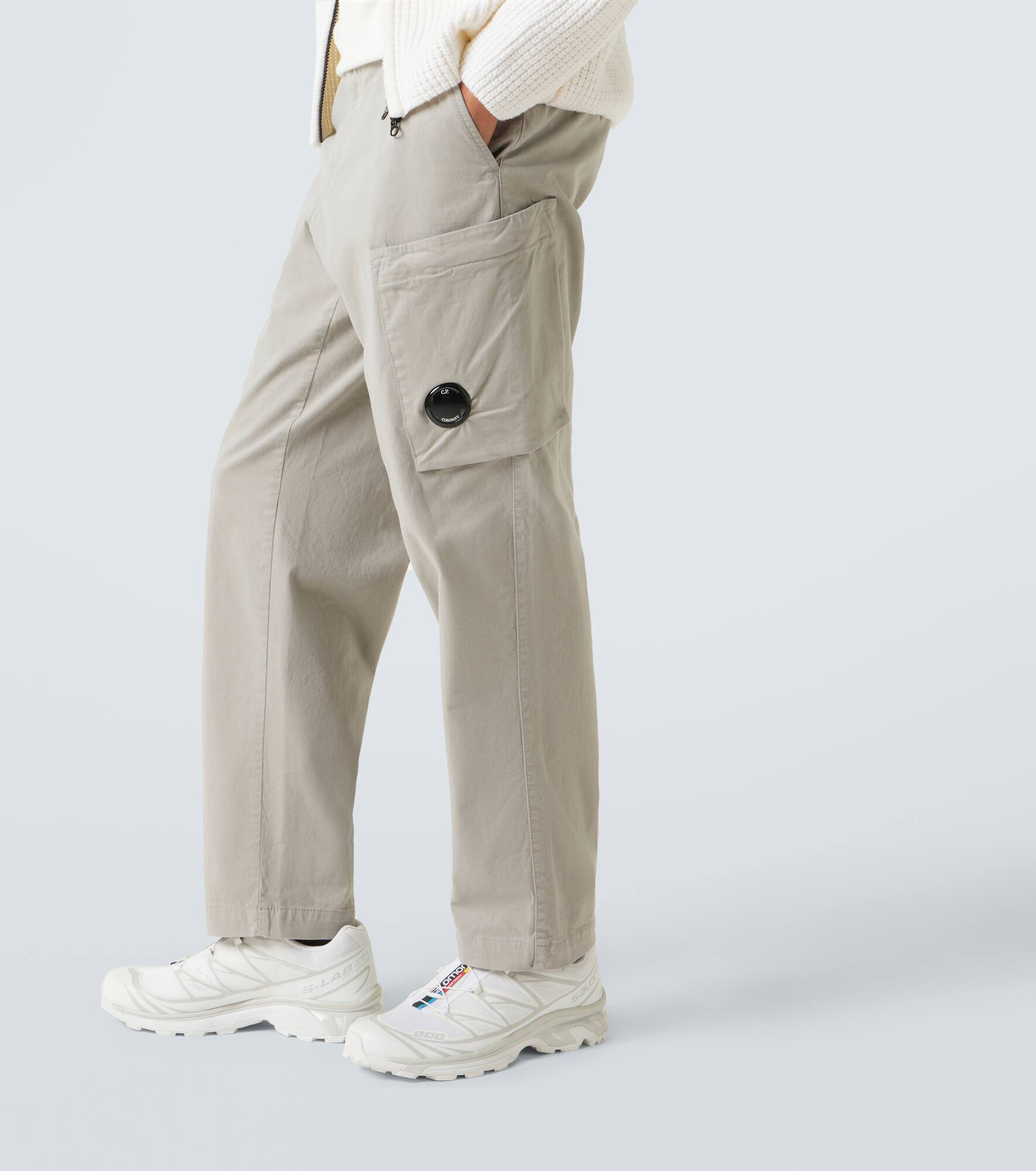 Lens cotton sateen cargo pants - 6