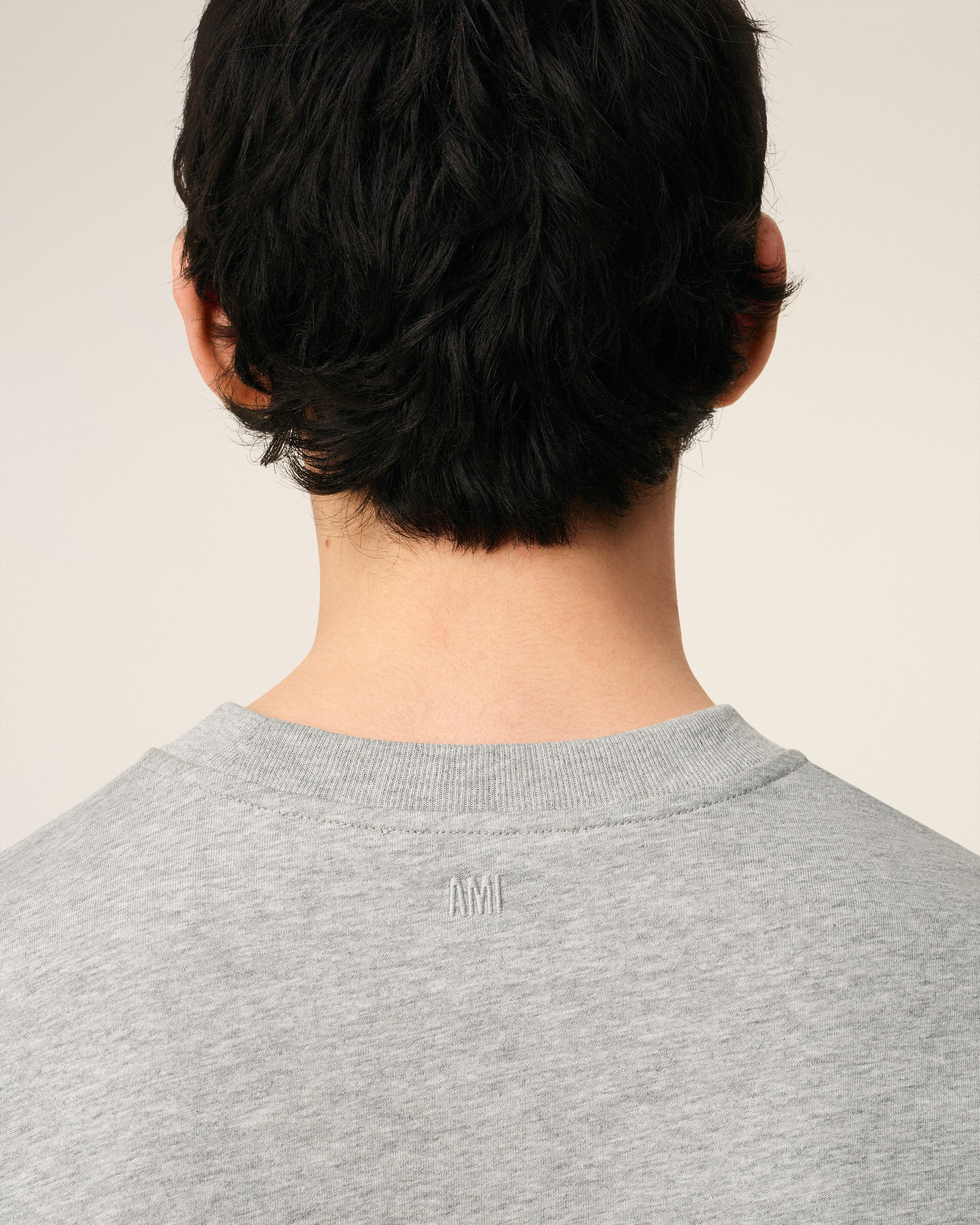 GREY COTTON AMI DE COEUR T-SHIRT - 4