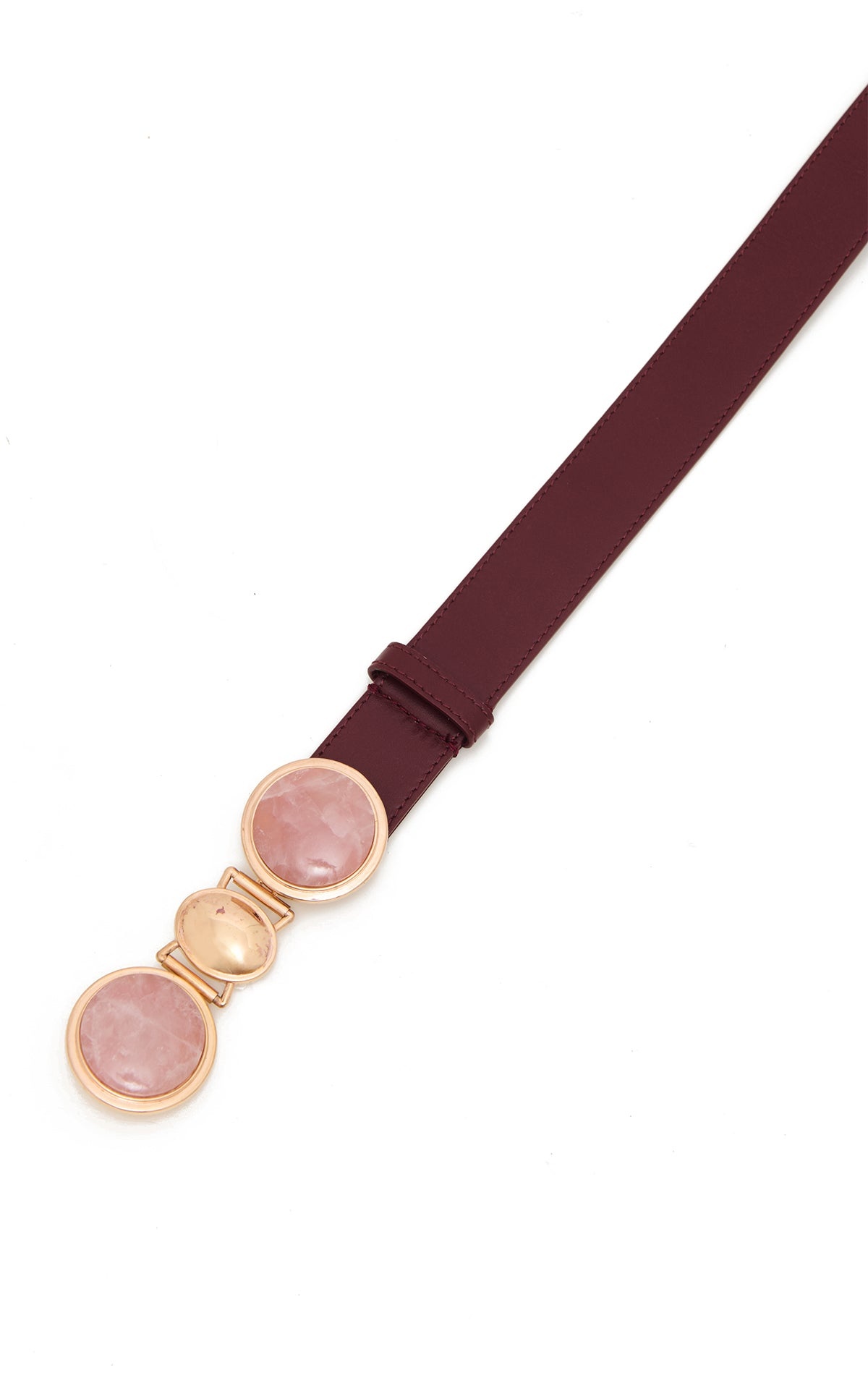 Grange Stone Belt in Bordeaux Leather - 3
