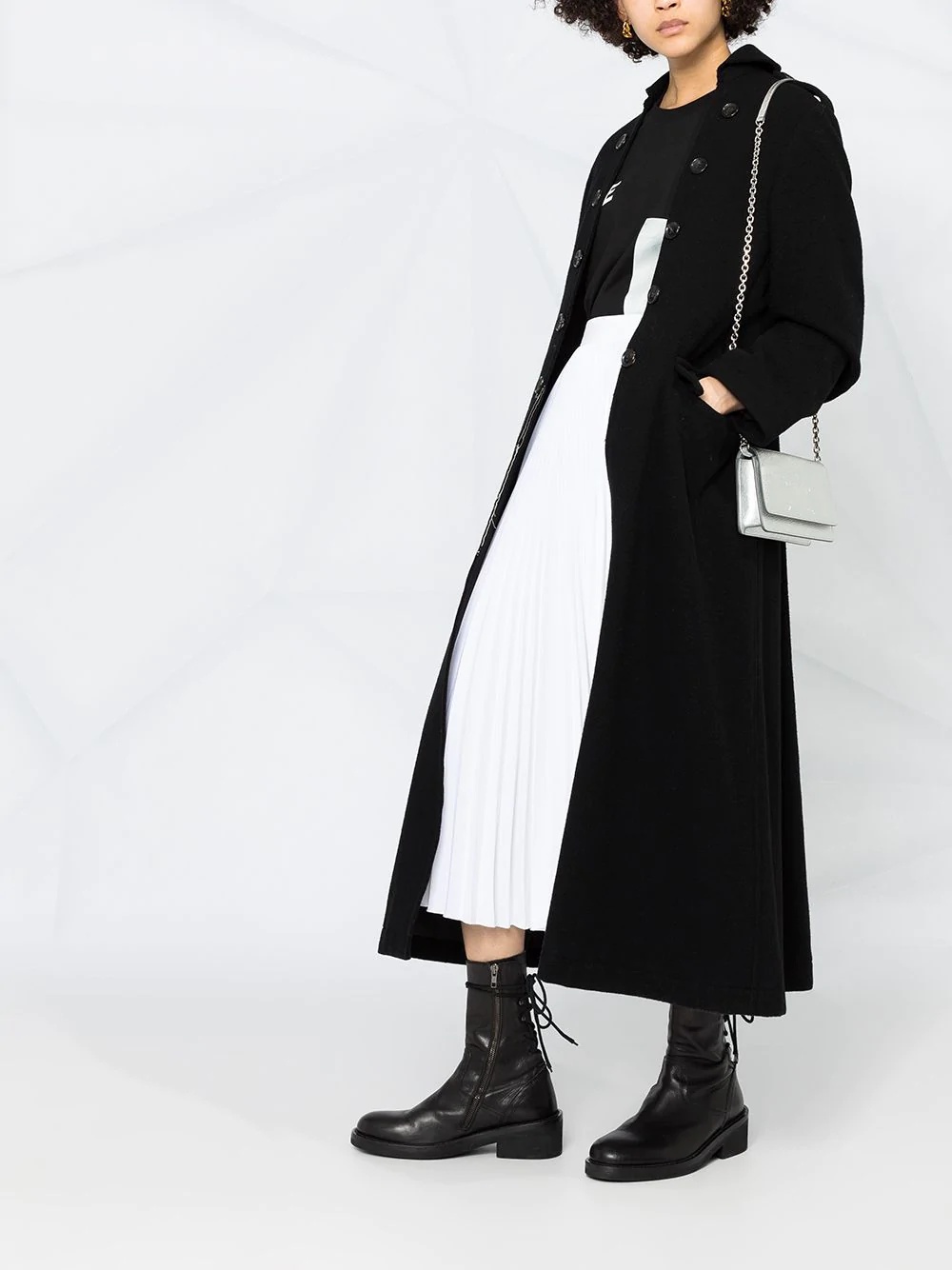 oversize double button coat - 6