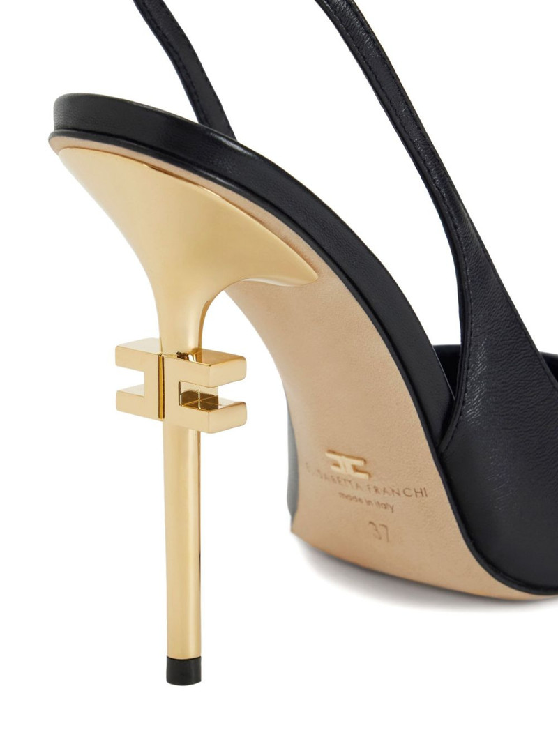 105mm Falcon slingback gold-heel pumps 3