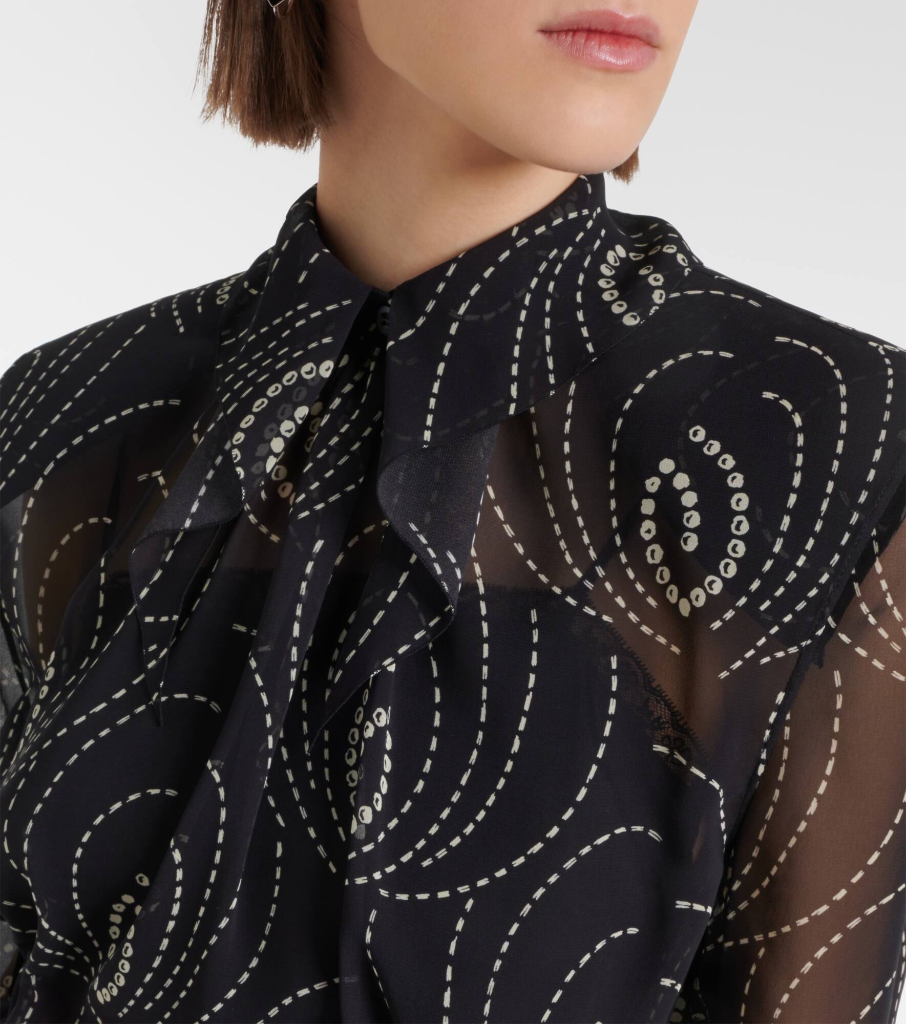 Printed georgette midi dress - 5