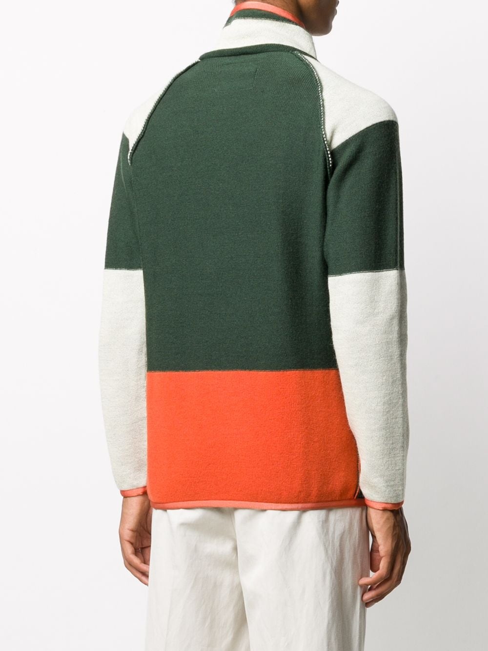 colour-block knit jumper - 4