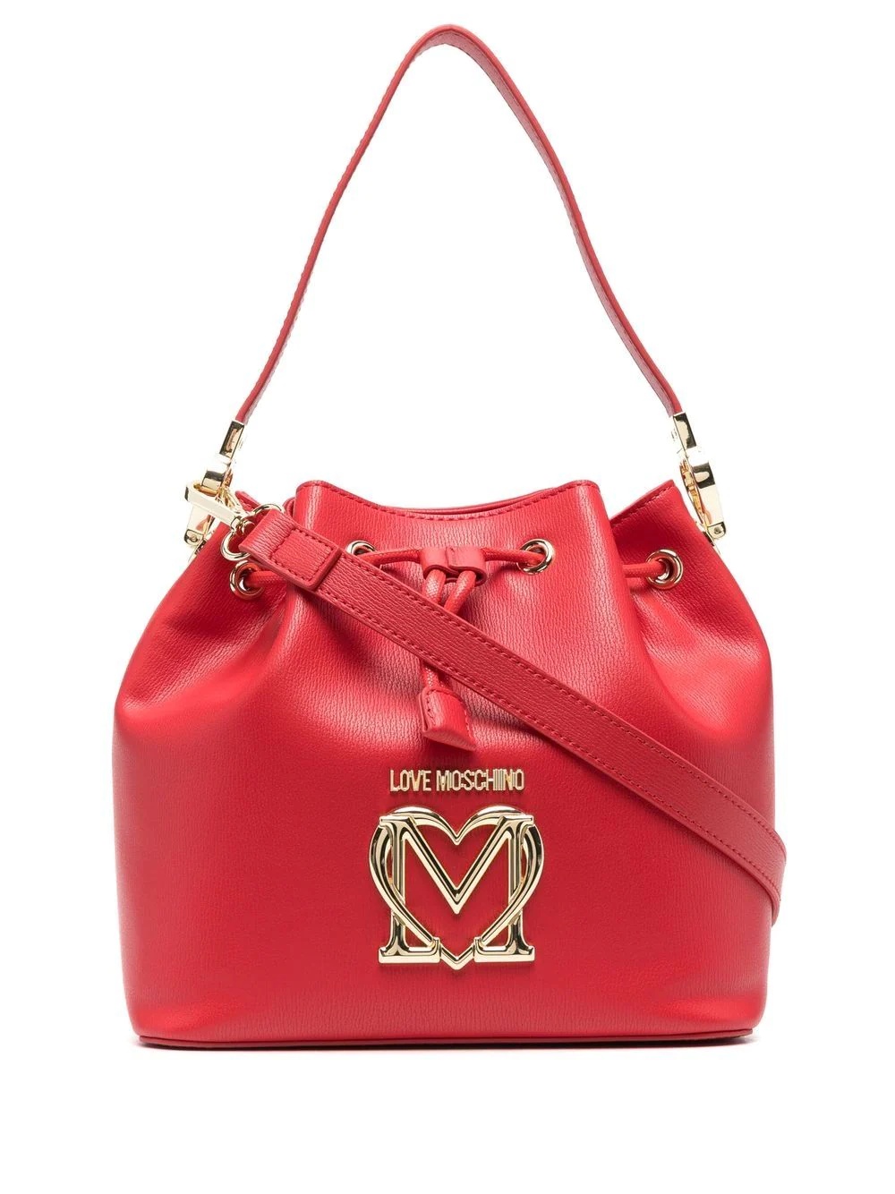 Fancy Heart logo-plaque bucket bag - 1