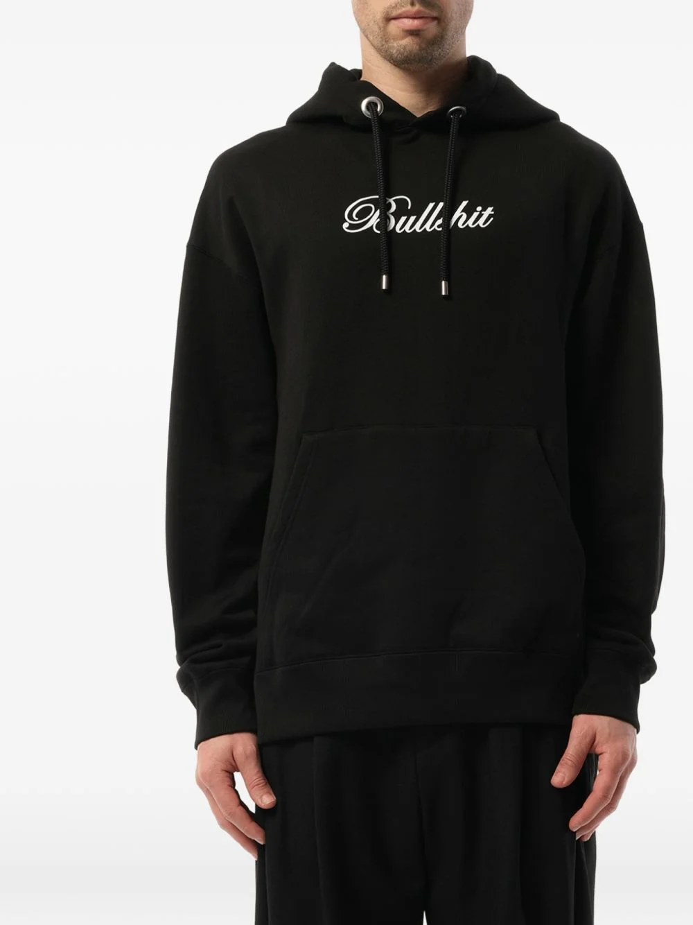 skull-print drawstring hoodie - 1