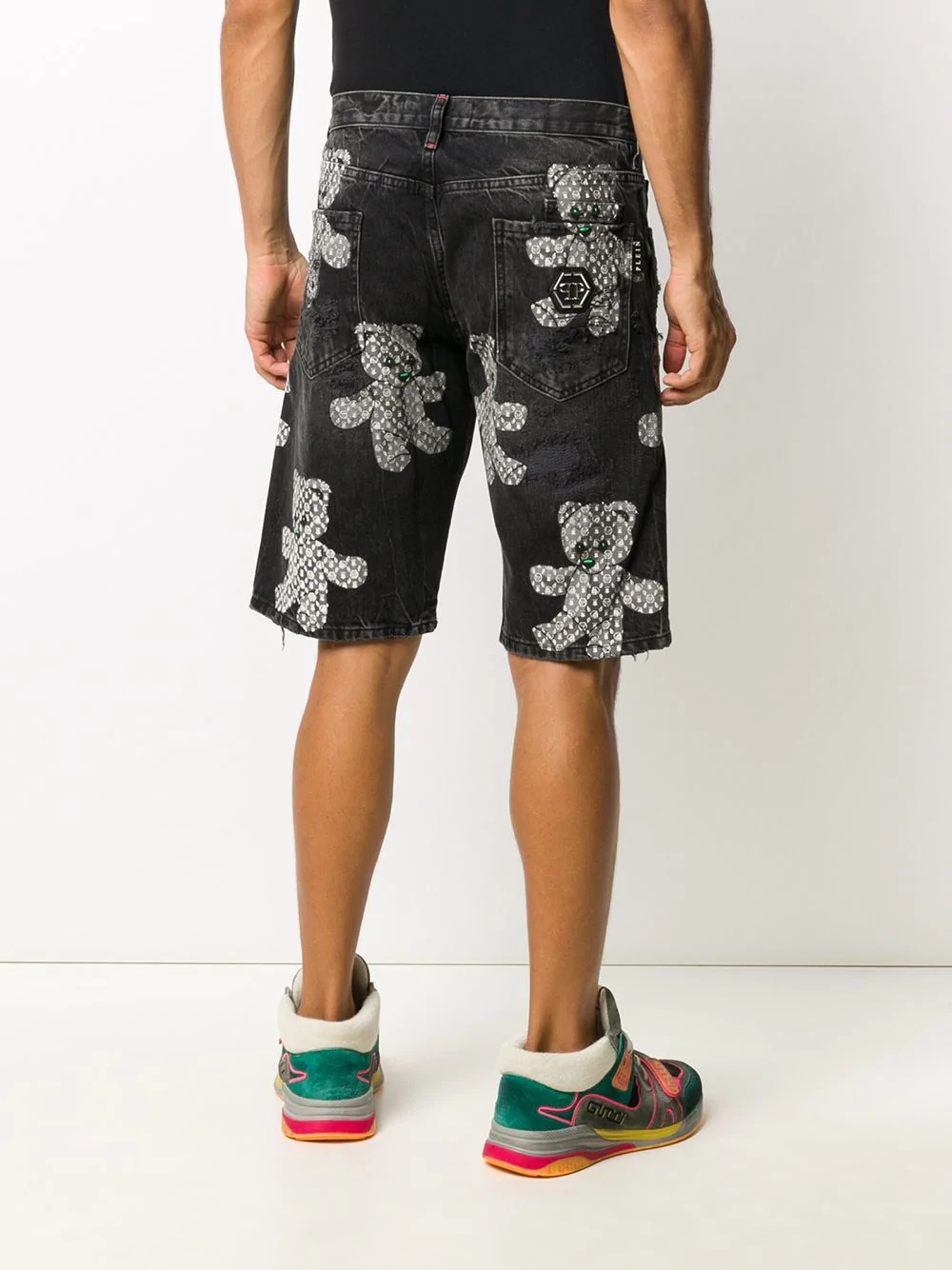 teddy bear denim bermudas - 4