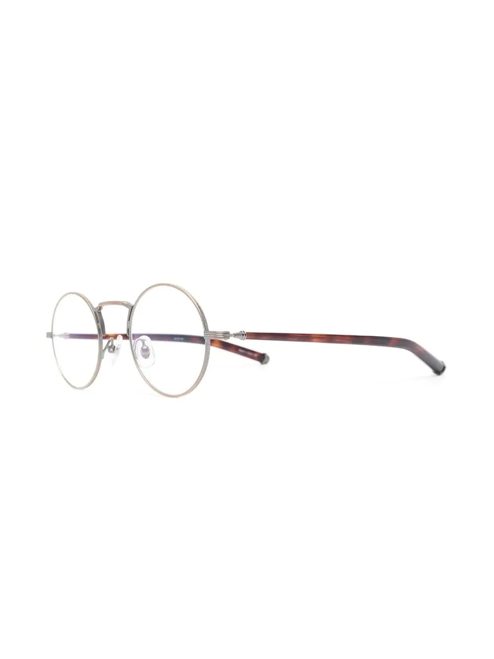 tortoiseshell-effect round-frame glasses - 2