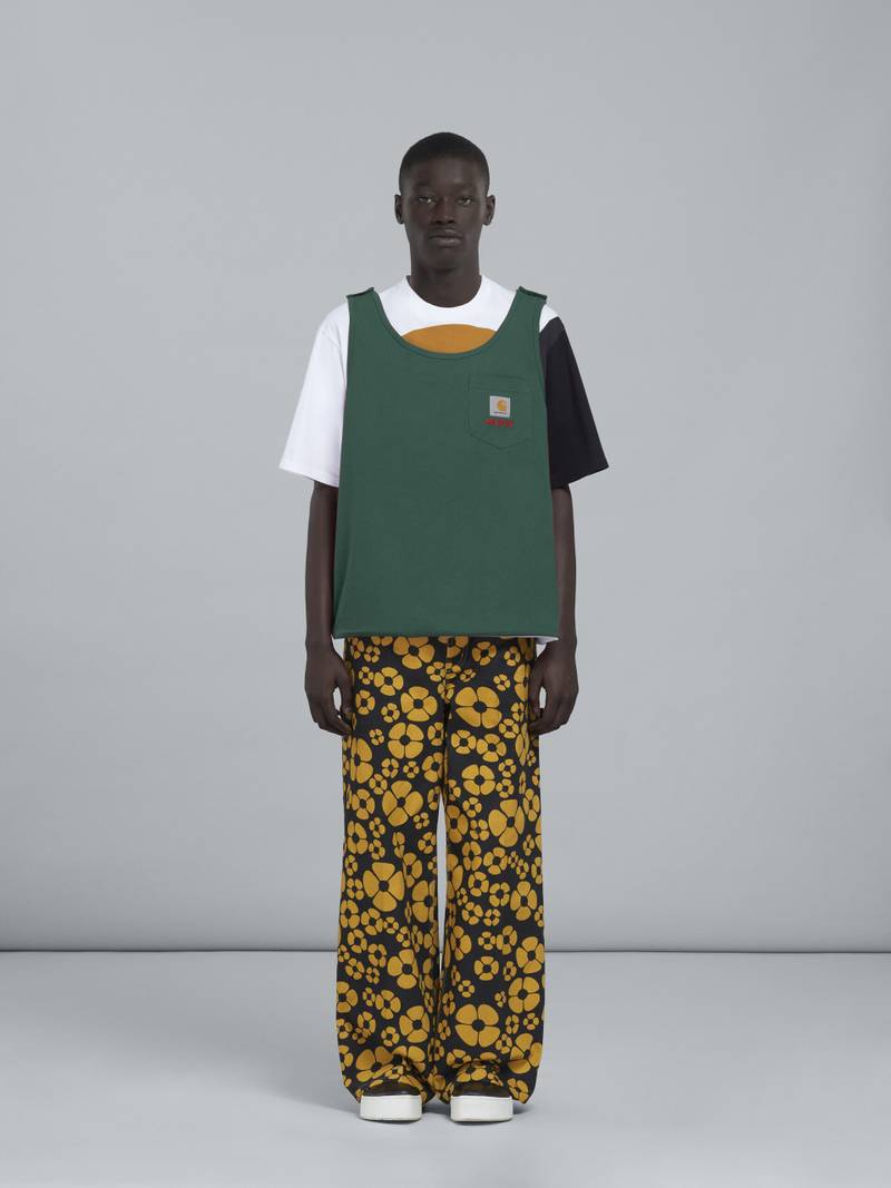 Marni MARNI X CARHARTT WIP - T-SHIRT WITH GREEN VEST outlook