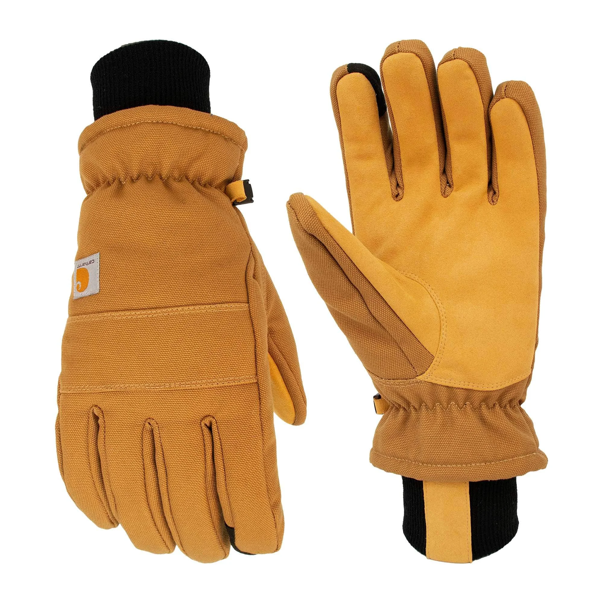 Insulated Duck/Synthetic Leather Knit Cuff Glove - 1