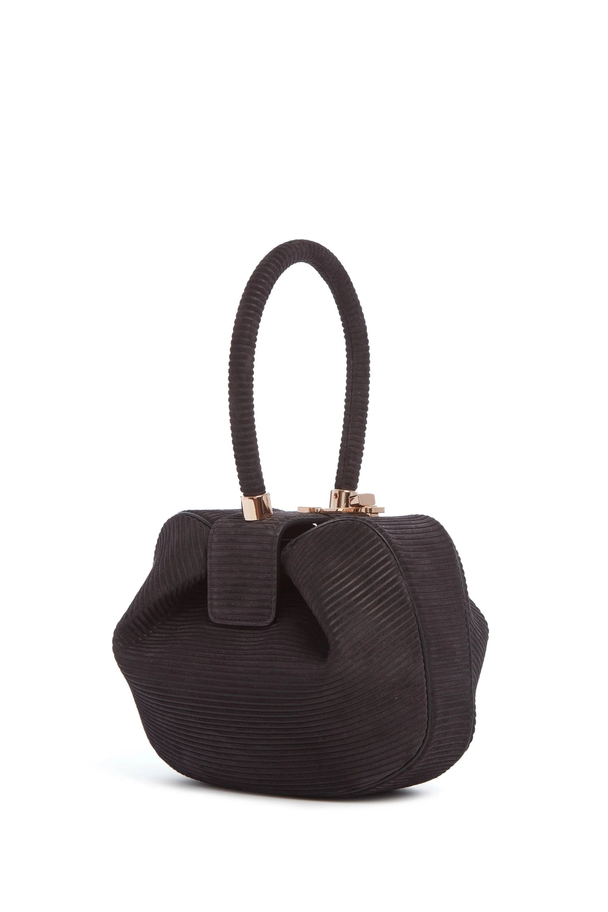 Nina Bag in Chocolate Corded Suede - 1