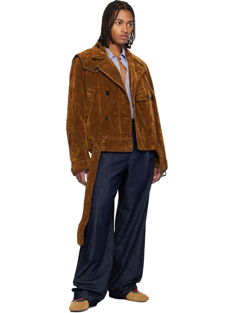 Dries Van Noten Brown Velvet Jacket outlook