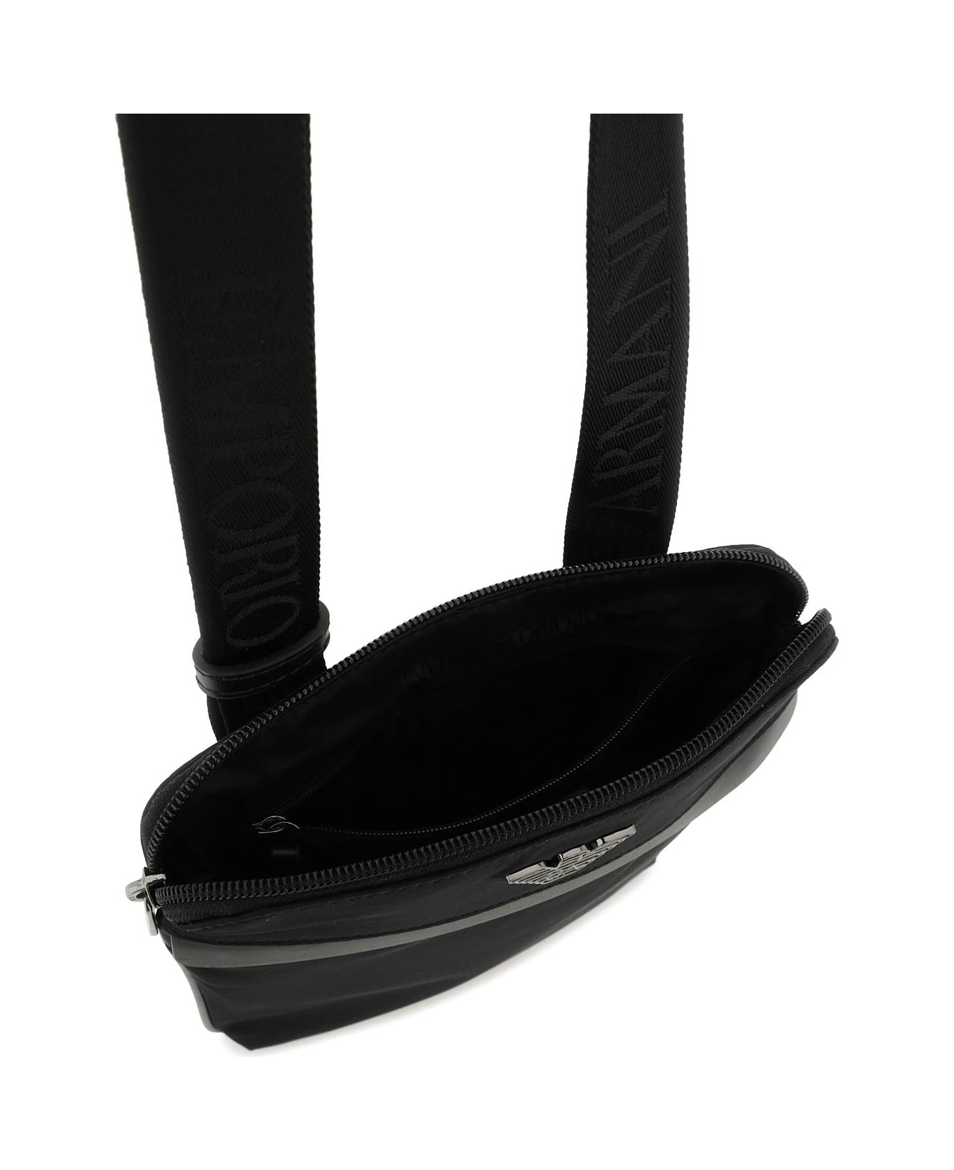 Black Nylon Crossbody Bag - 4