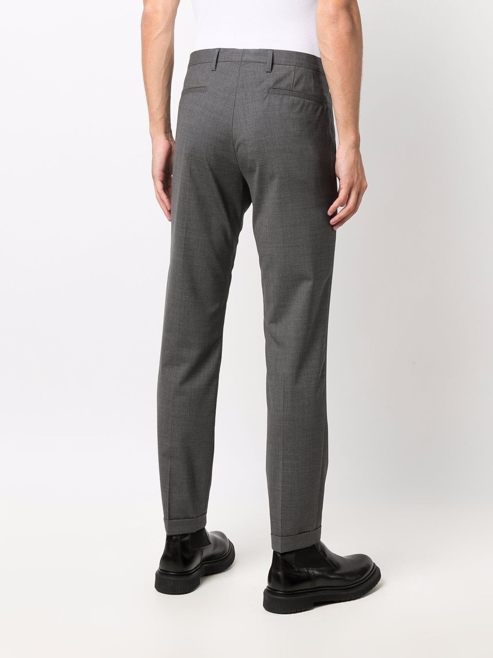 pressed-crease slim-cut tailored trousers - 4