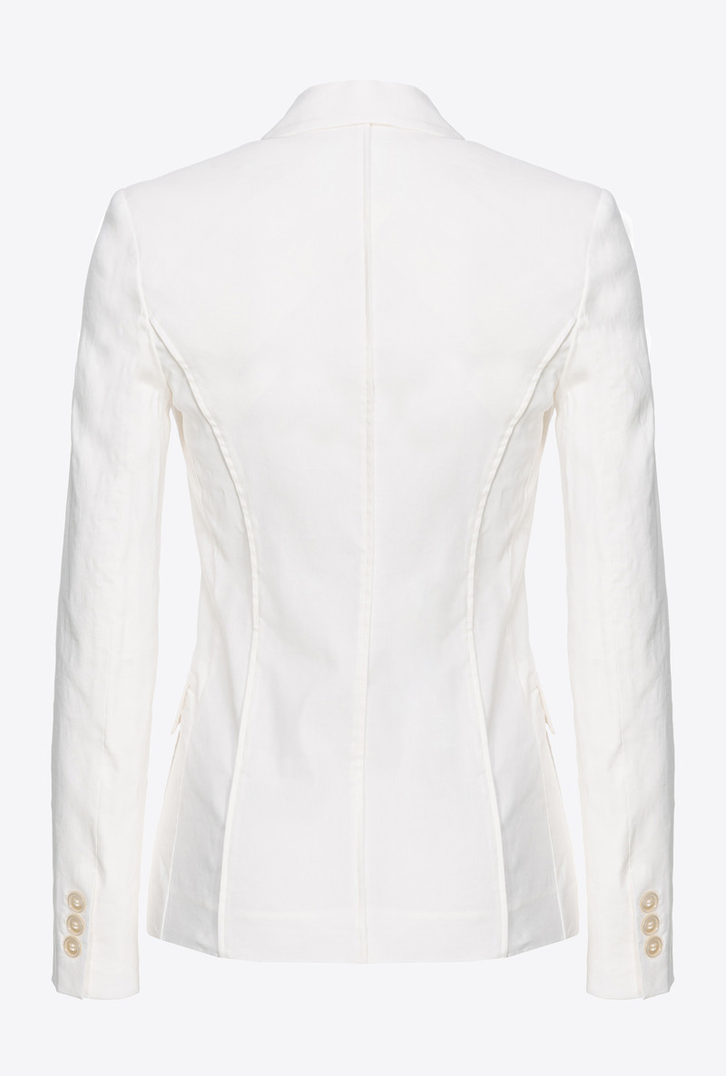 SINGLE-BREASTED STRETCH LINEN BLAZER 6