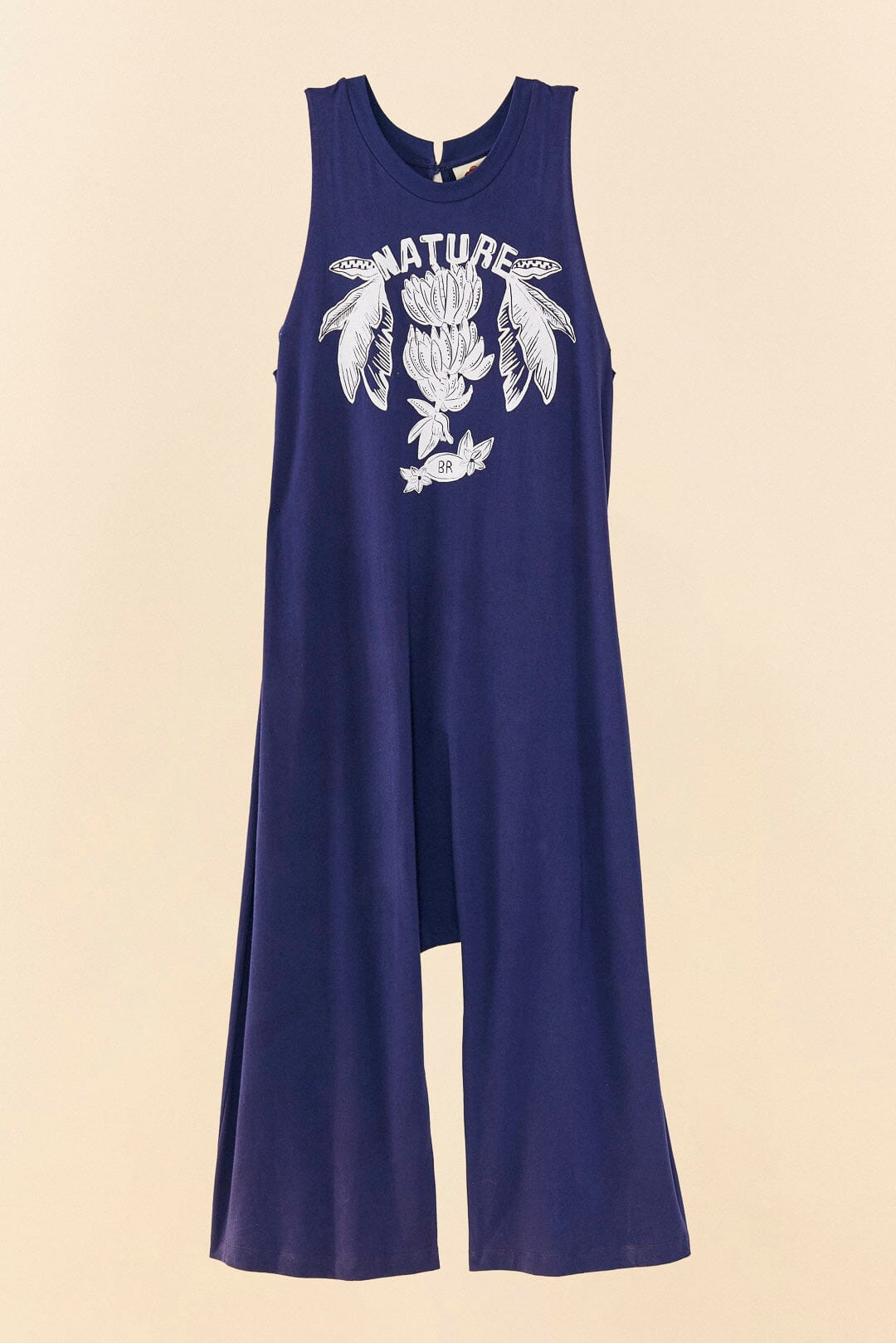 Navy Blue Nature Organic Cotton Jumpsuit - 5