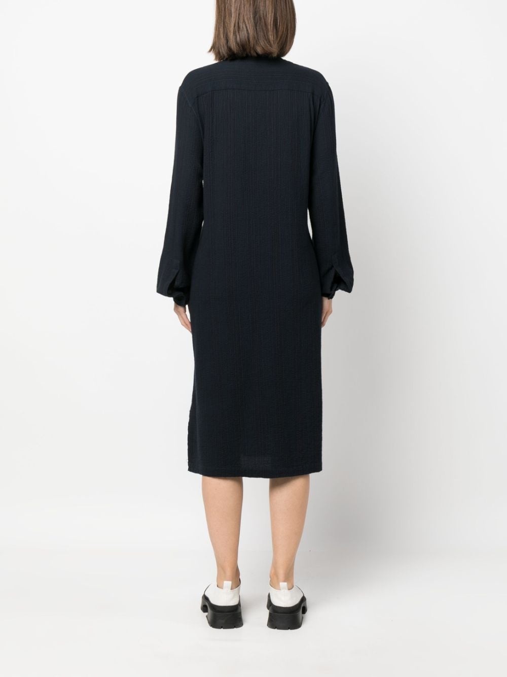 spread-collar shirtdress - 4