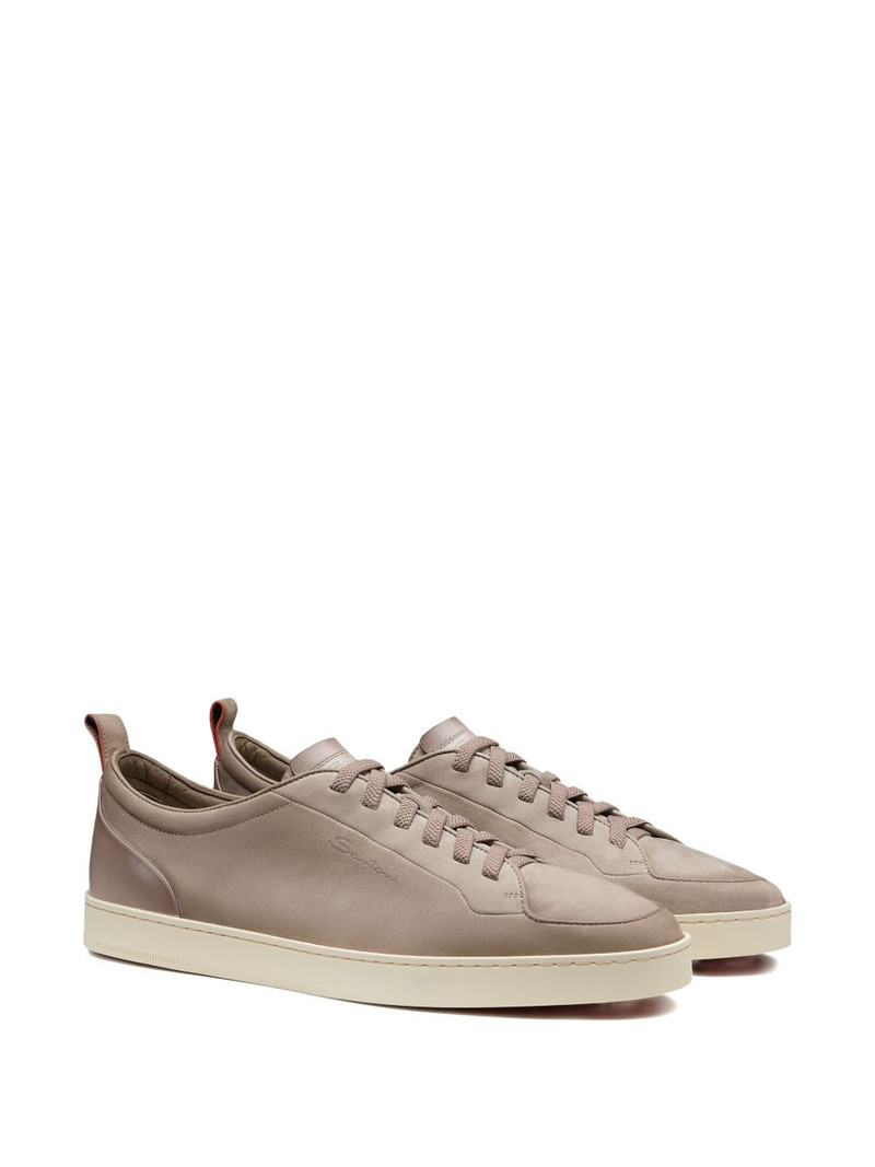 Santoni nubuck lace-up sneakers outlook