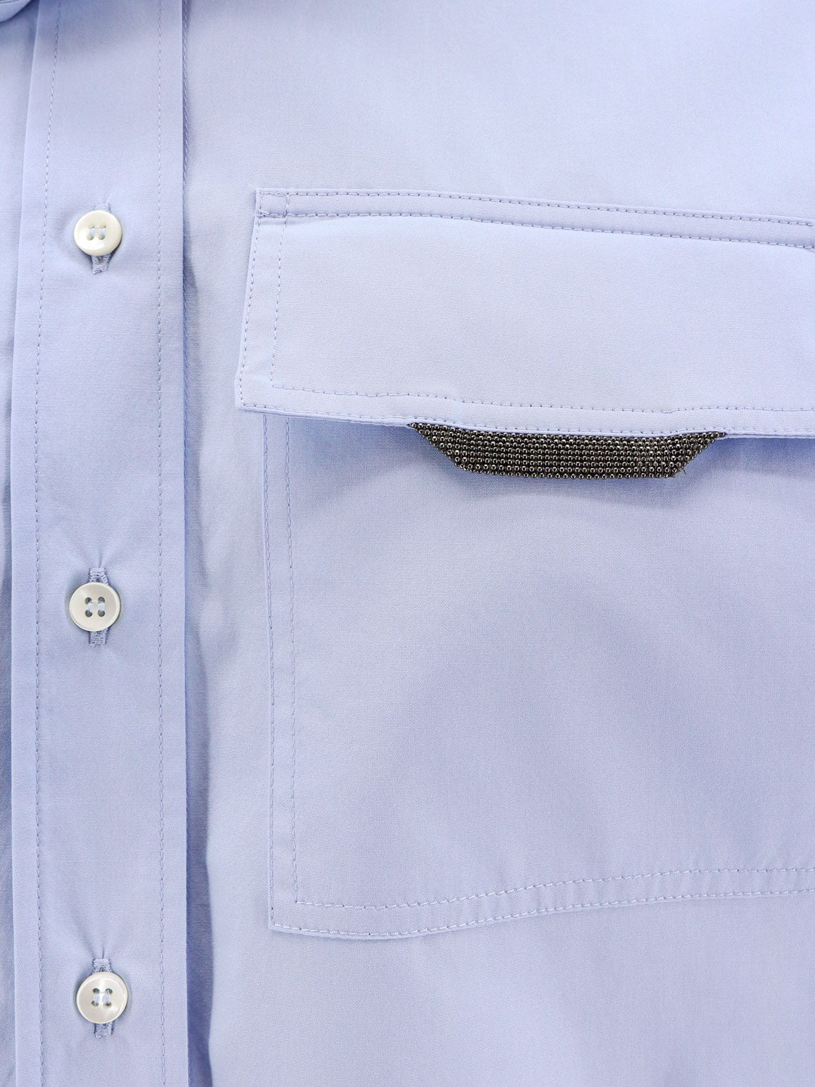 Cotton Shirt With Monili Detail - 4