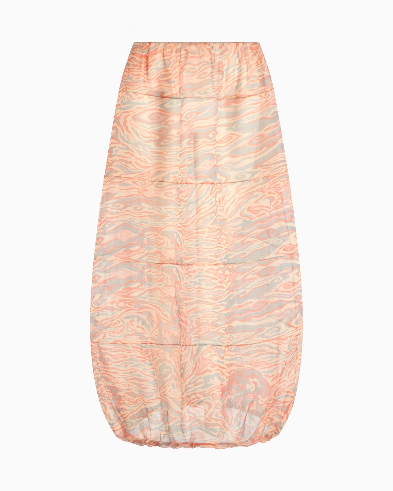 PRINTED SILK-ORGANZA, LONG SKIRT - 1