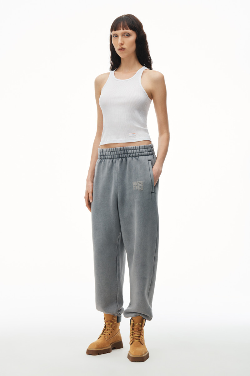 Alexander Wang Logo Sweatpant in Structured Terry outlook