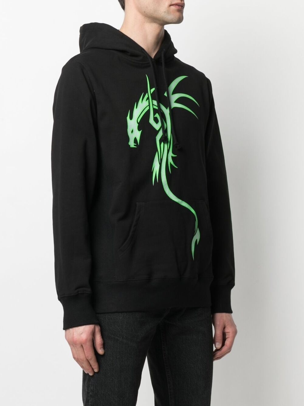 graphic-print cotton hoodie - 3