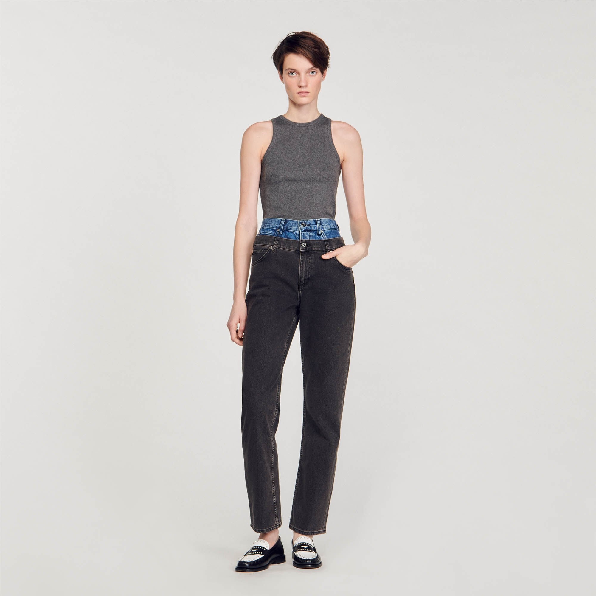VEST TOP WITH AMERICAN ARMHOLES - 2