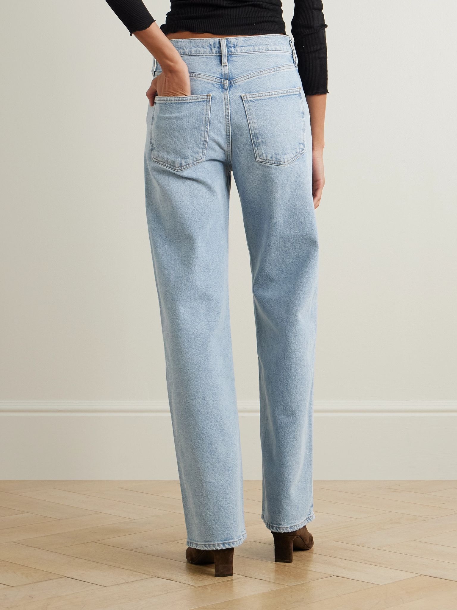Harper mid-rise straight-leg jeans Light denim - 4