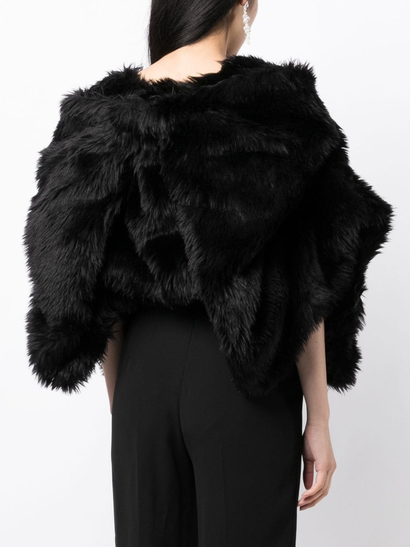 fur-design cropped blouse 4
