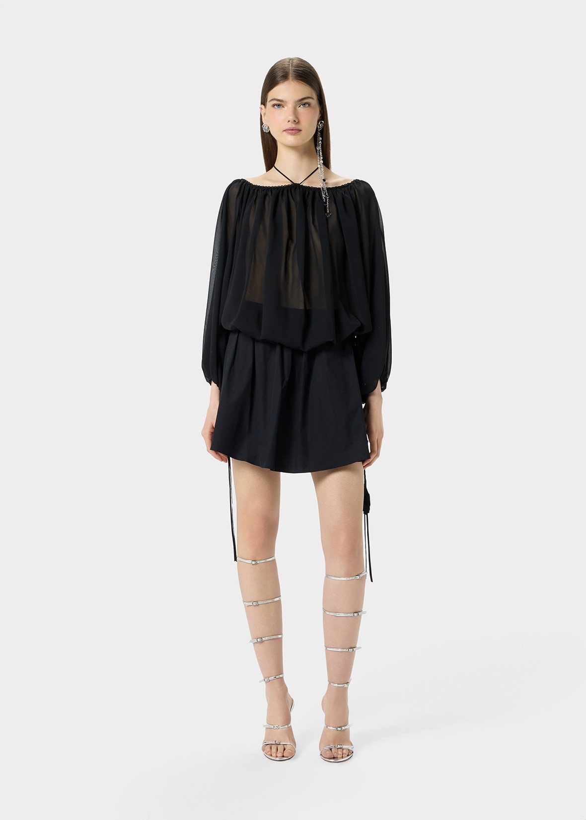 OFF-THE-SHOULDER GEORGETTE BLOUSE - 2