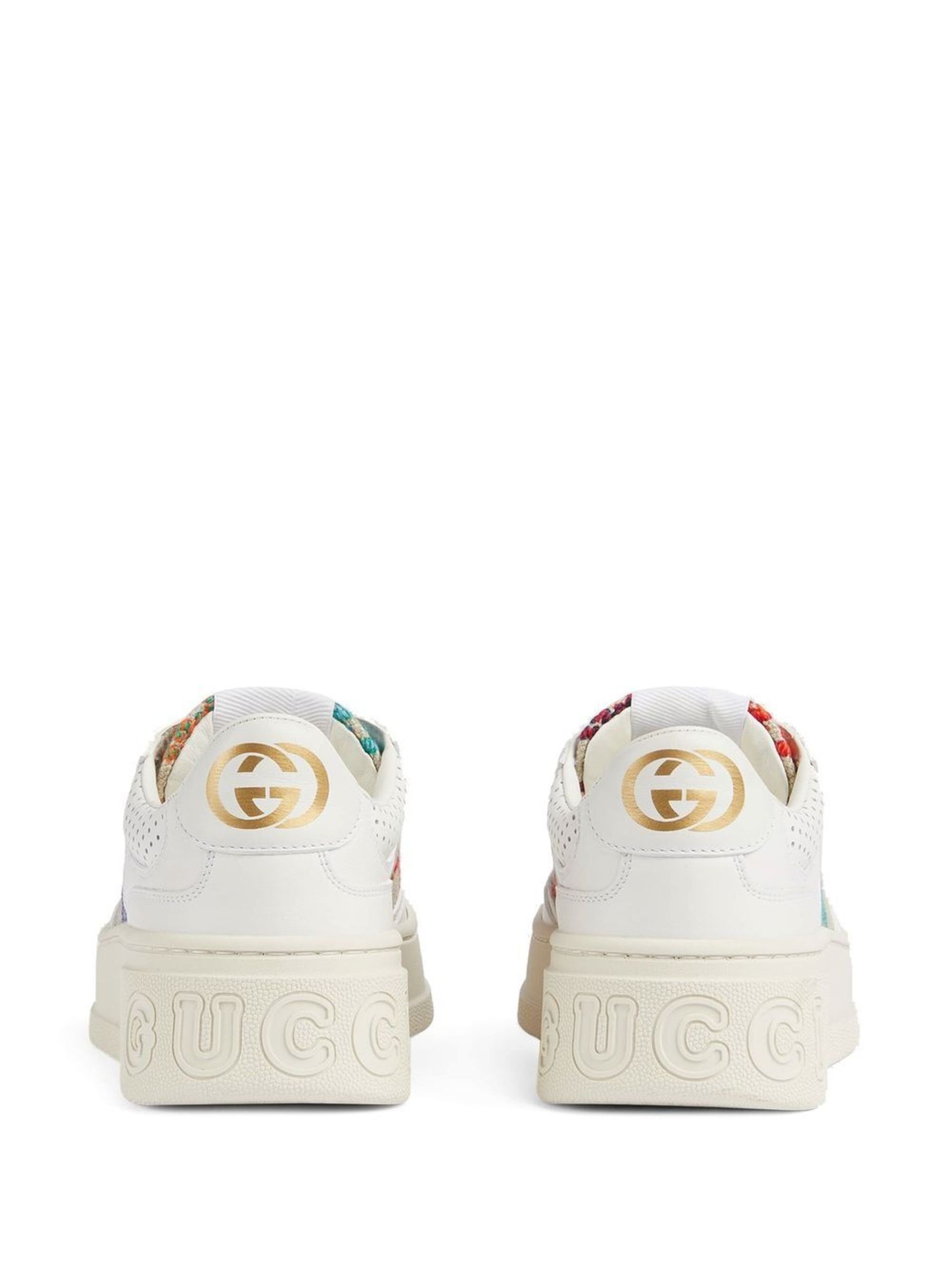White GG Low-Top Sneakers - 3