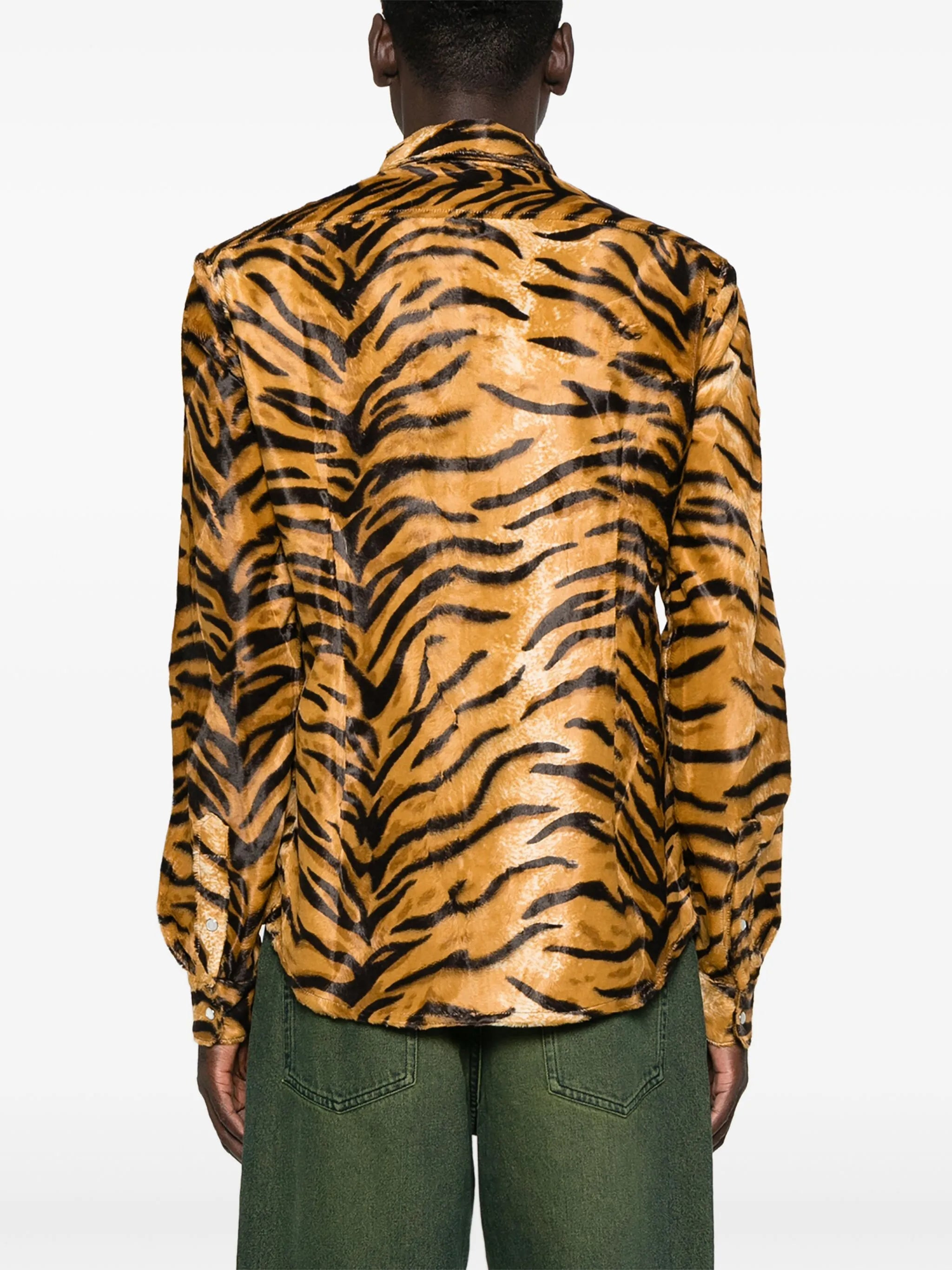 Martine Rose Tiger-print Felt Shirt - 5