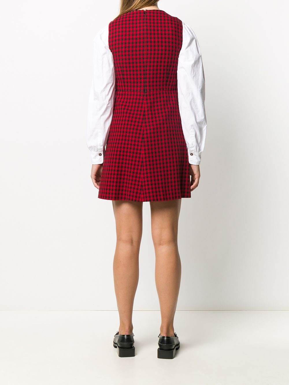 gingham check mini dress - 4